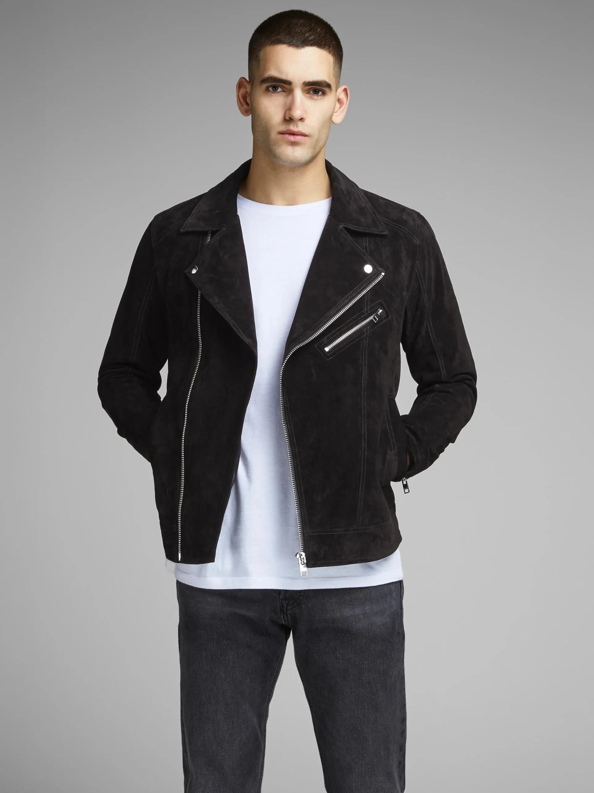 Suede Style Leather Jacket by TJS