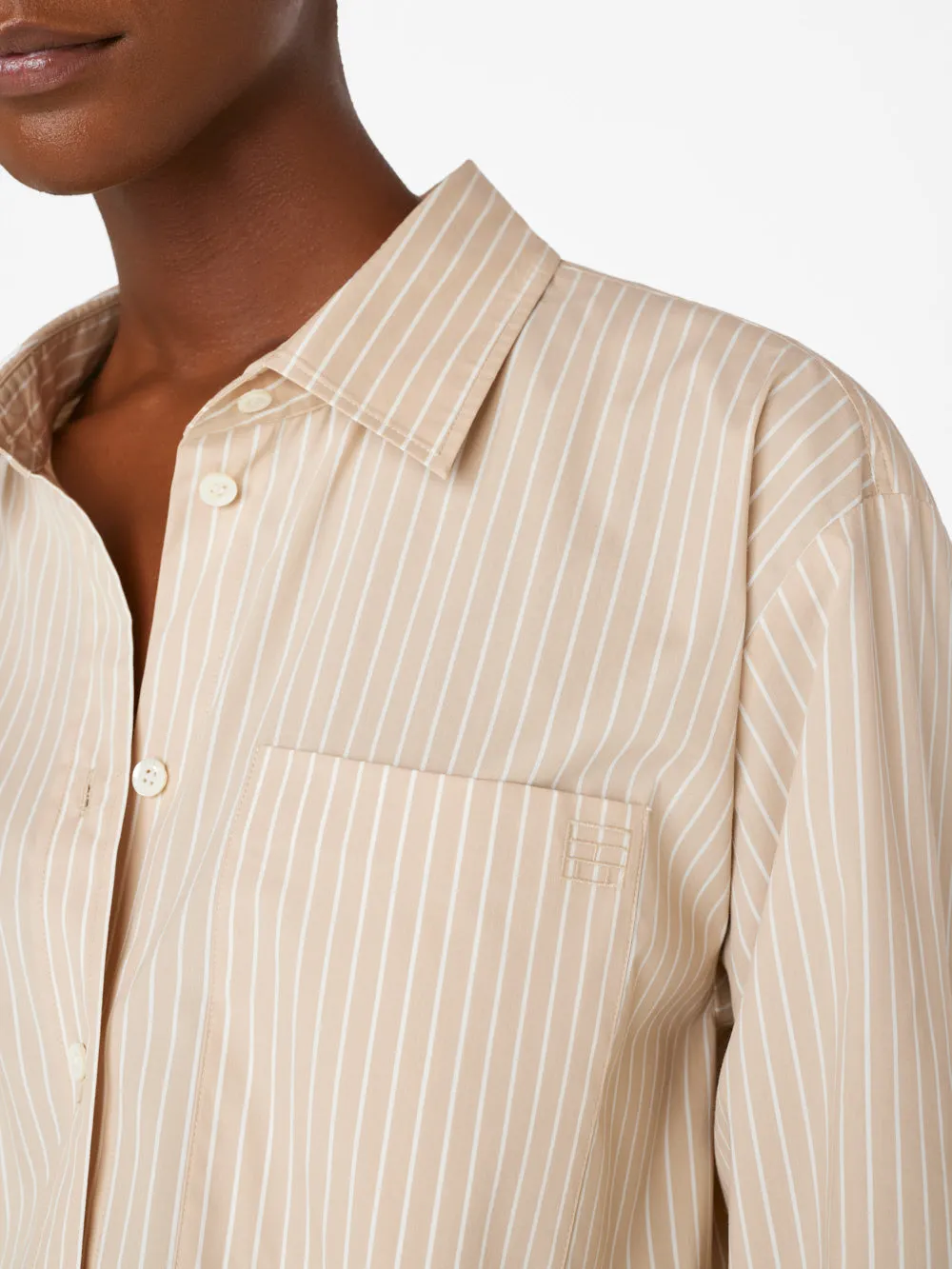 The Oversized Shirt -- Sand Multi