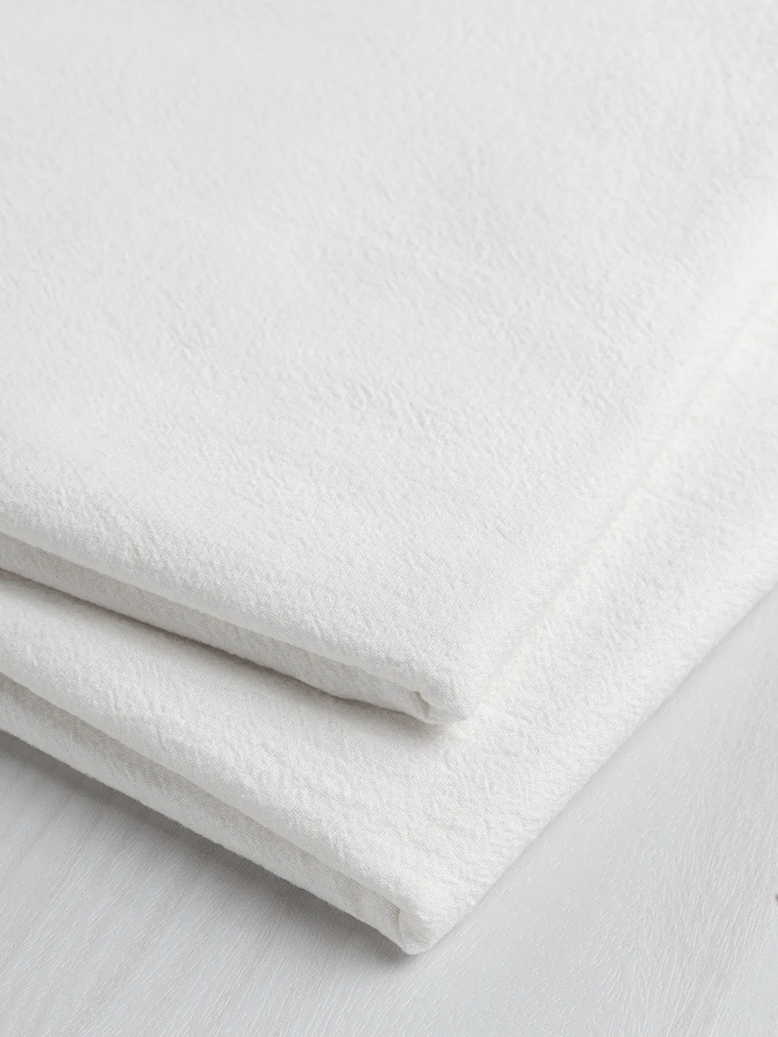 Tumbled Non Stretch Cotton - Ivory