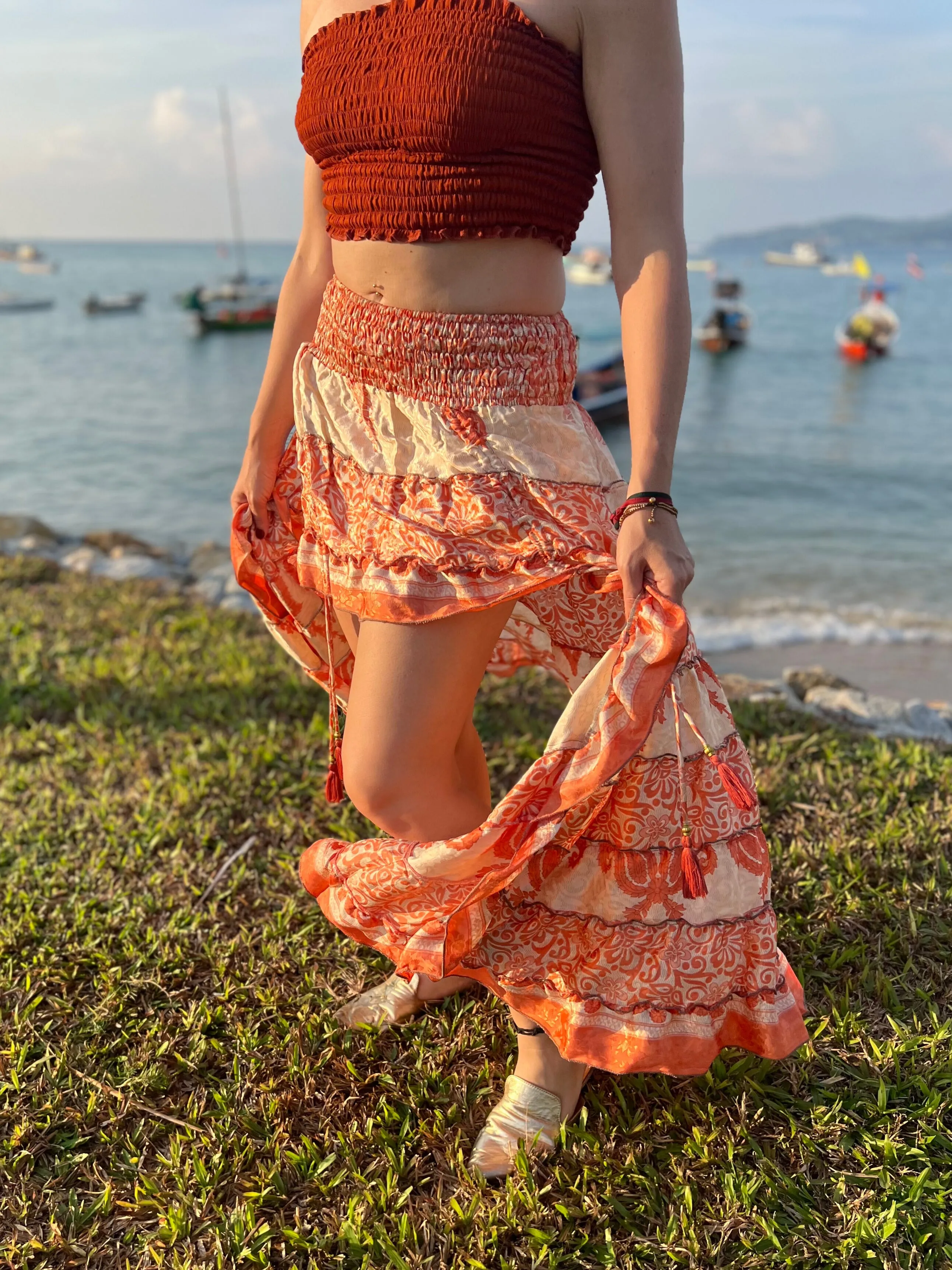 UPCYCLED SILK SKIRT