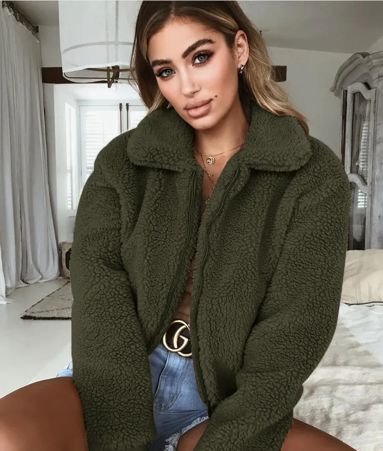 Velvet Lapel Short Jacket For Women's-GlamzLife
