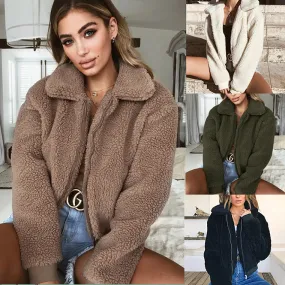 Velvet Lapel Short Jacket For Women's-GlamzLife