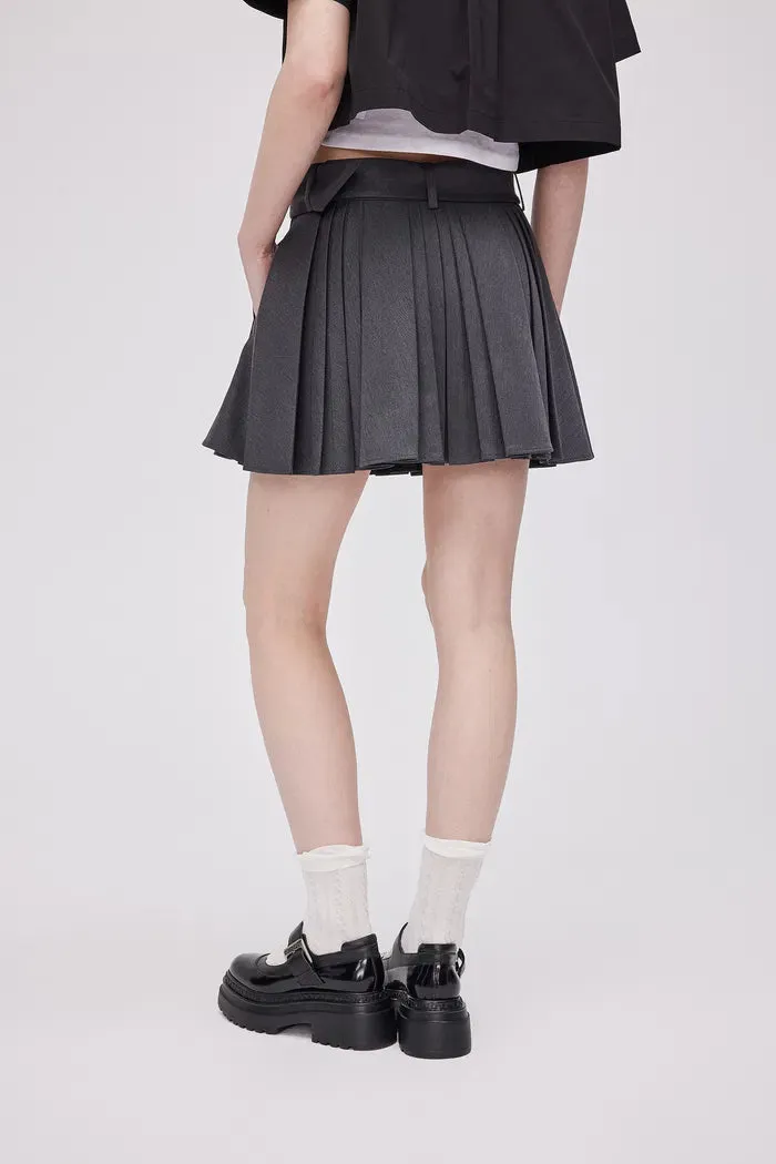 Weenie Pleated Short Skirt in Viscose Blend