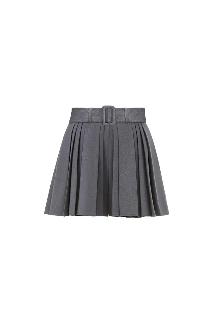 Weenie Pleated Short Skirt in Viscose Blend