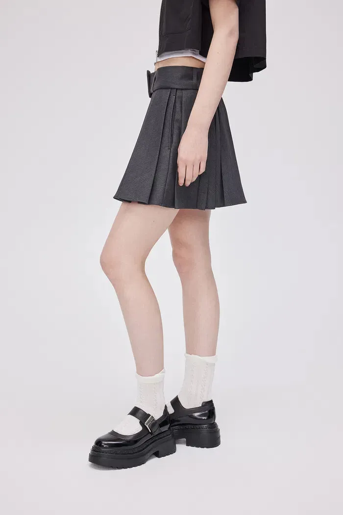 Weenie Pleated Short Skirt in Viscose Blend