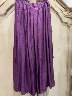 WRAP SILK SKIRT - Plum