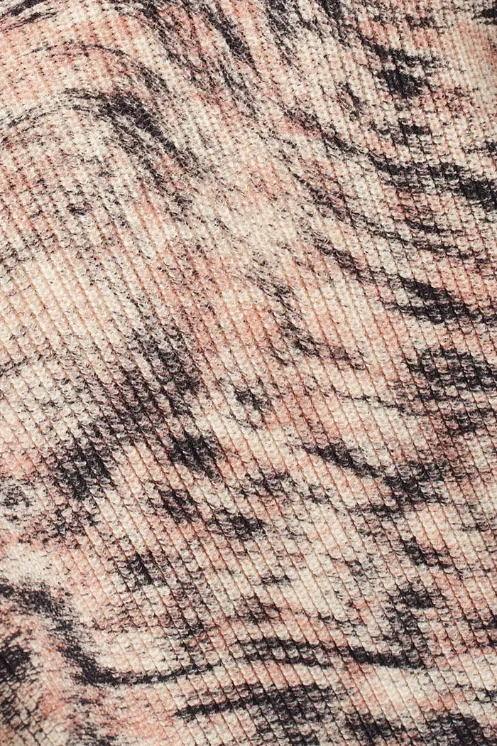 Zoey Animal Print Cardigan in Chunky Cotton Knit